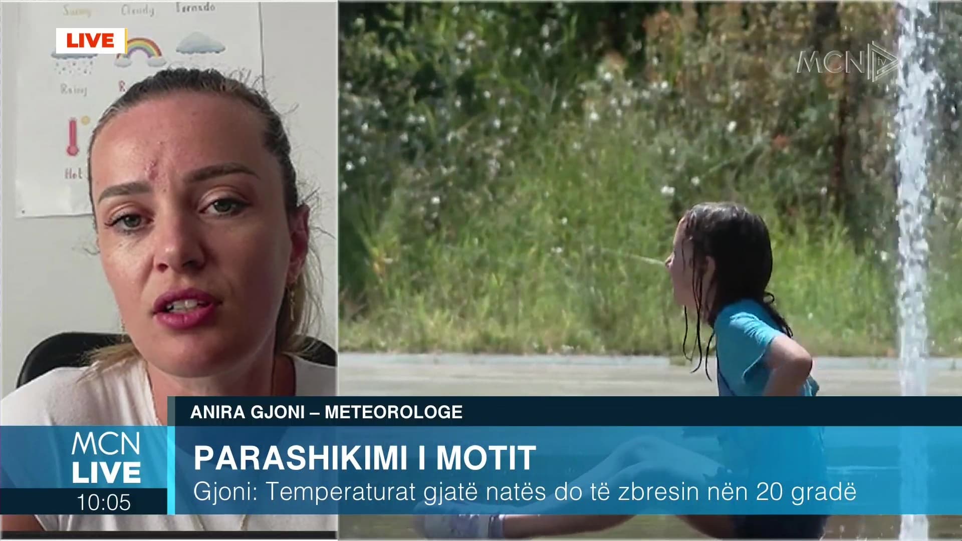 Moti në një javë/ Meteorologia Gjoni: Alternime vranësirash dhe kthjellimesh, temperaturat mes 30-33°C (VIDEO)
