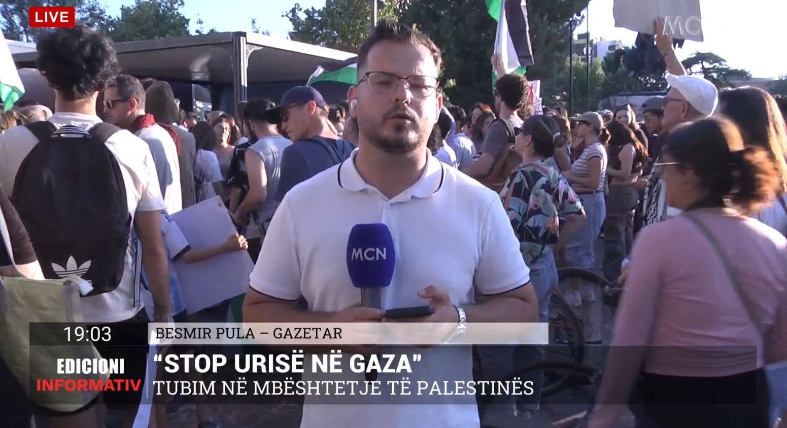 “Liri për Palestinën”/ Qytetarët në Tiranë, tubim në mbështetje të banorëve të Rripit të Gazës (VIDEO)