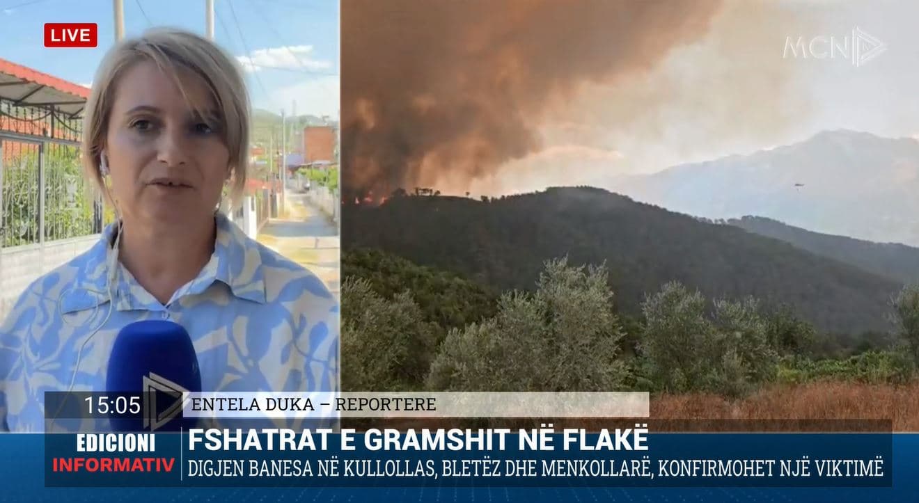 80-vjeçari humb jetën nga zjarri/ Duka: Situatë kritike në tre fshatra të Gramshit 