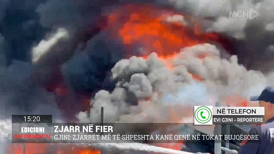 Zjarri në Fier drejt shuajes/ Ndotje e madhe në zonë, banorët shfaqin probleme me frymëmarrjen 