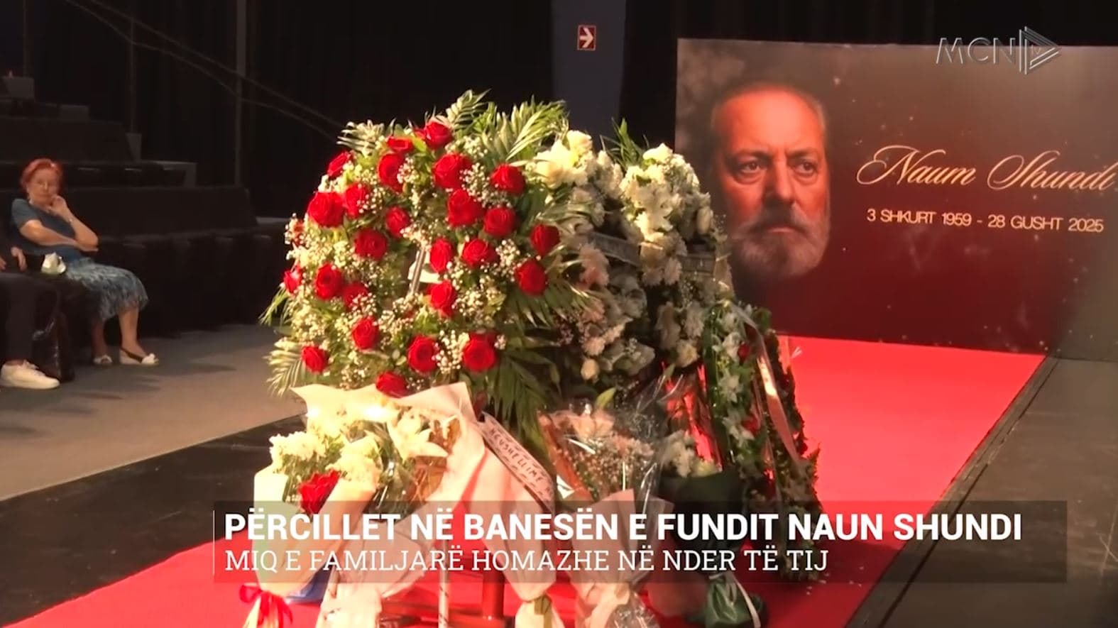 Përcillet në banesën e fundit Naun Shundi/ Miq e familjarë homazhe në nder të tij (VIDEO)