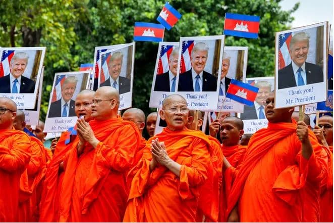 70 mijë murgj kamboxhianë nominojmë Trump-in për Nobelin e Paqes