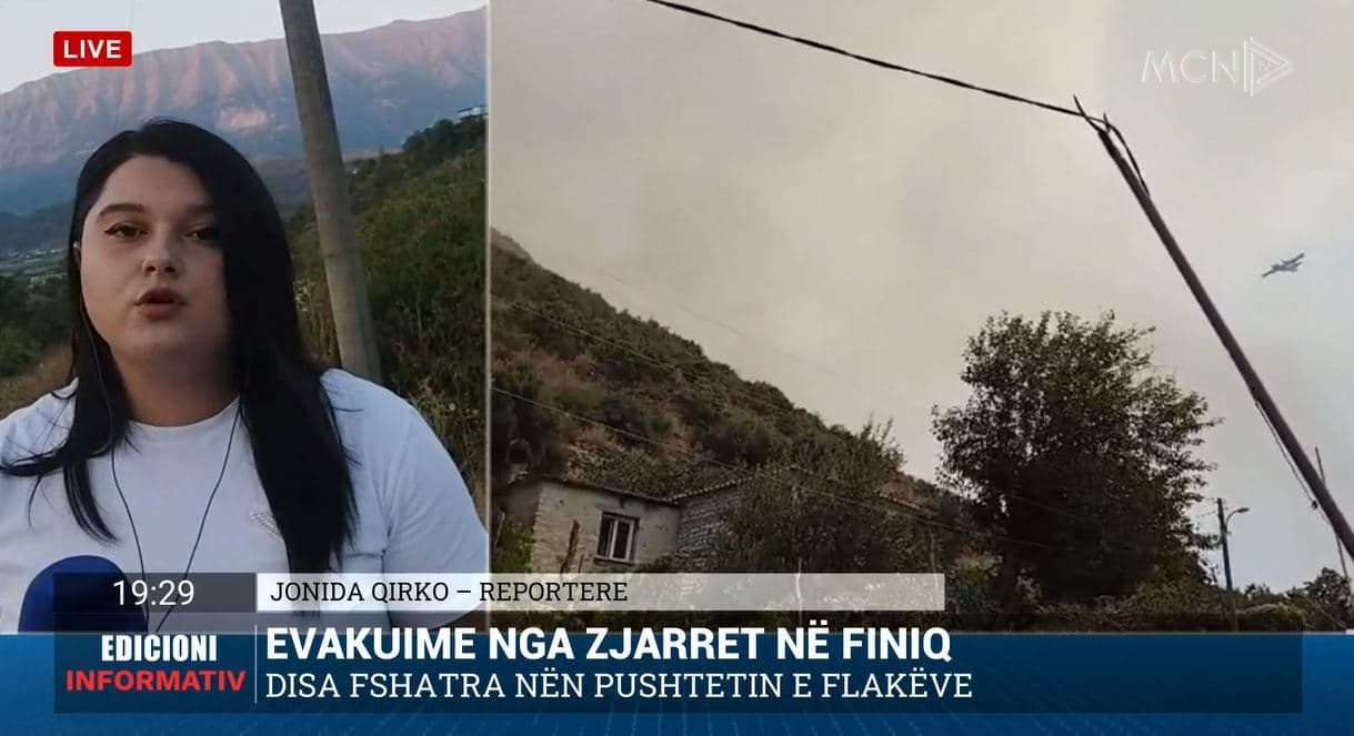 Zjarret/ Situatë e agravuar në Livinë të Finiqit, evakuohen banorët e moshuar (VIDEO)