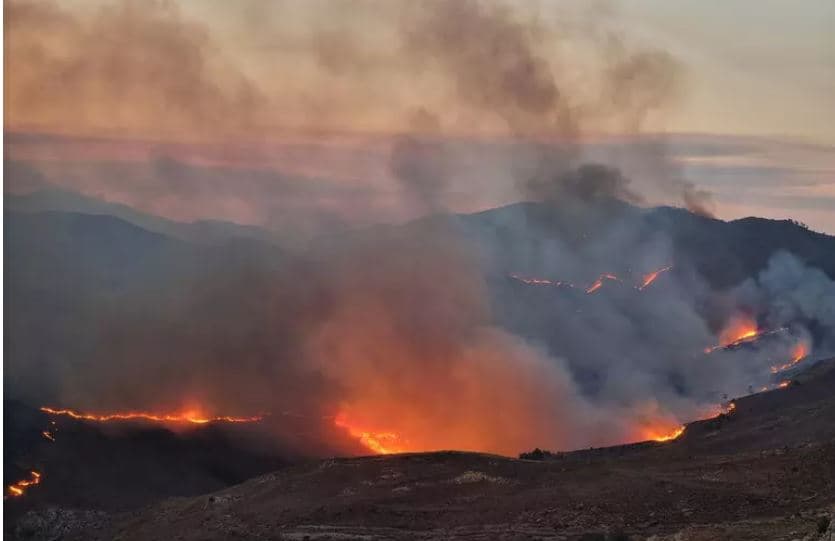 Vatër e papritur zjarri në Delvinë, në rrezik lagja “Kasapaj” (VIDEO)