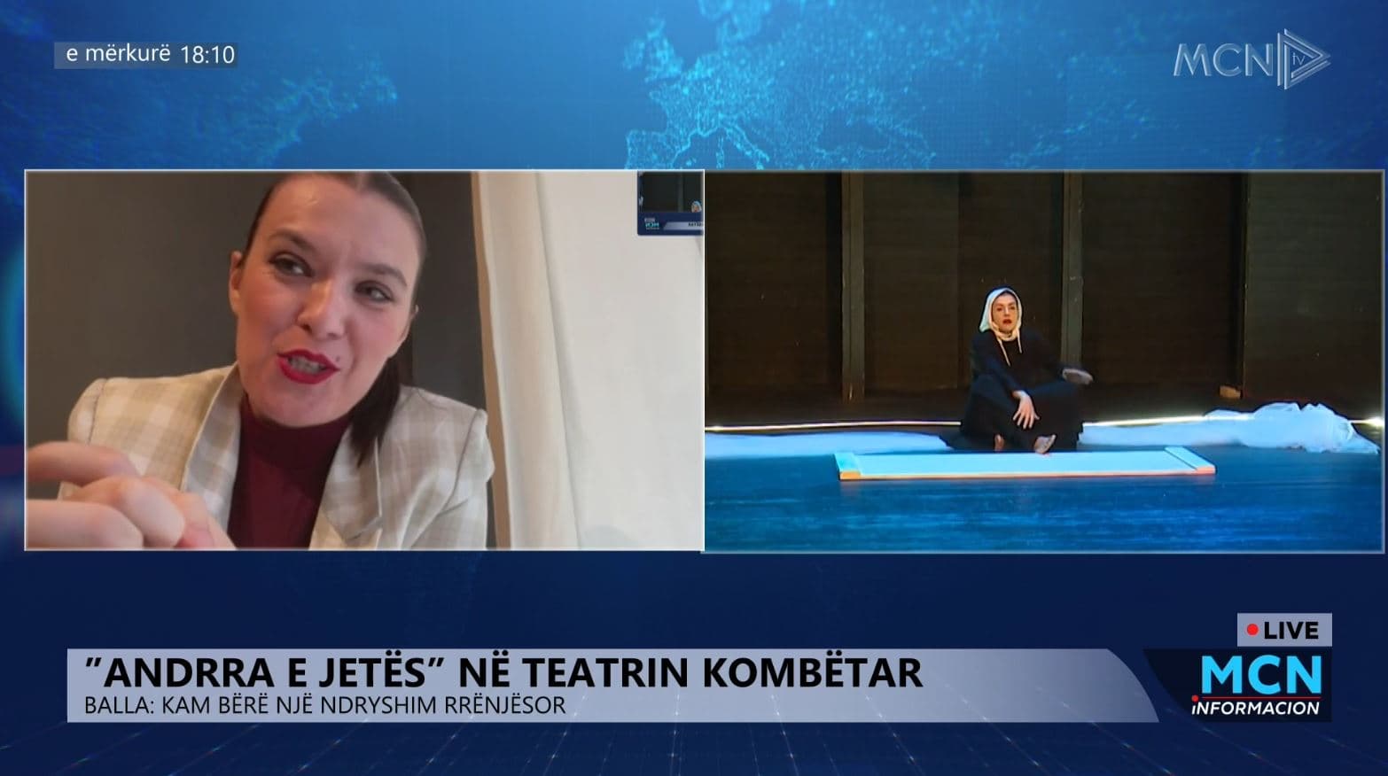 “Andrra e jetës” në Teatrin Kombëtar, regjisorja Balla: Vështirësi në përshtatjen e veprës me kohët e sotme (VIDEO)