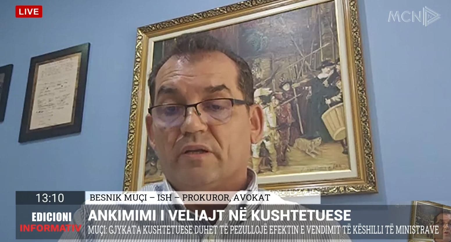 Shkarkimi i Veliajt/ Muçi: Kushtetuesja duhet të pezullojë vendimin e KM. Presidenti të mos dekretojë zgjedhjet! (VIDEO)