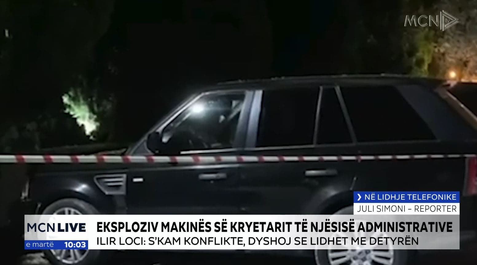 Tritoli në makinën e kreut të njësisë administrative Fushë Krujë, dyshime se ngjarja lidhet me detyrën (VIDEO)