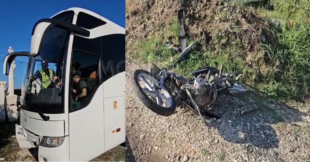 Aksident tragjik në autostradën “Rotondo e Çermës-Lushnjë”/ Autobusi përplas motorin, humb jetën 72-vjeçari