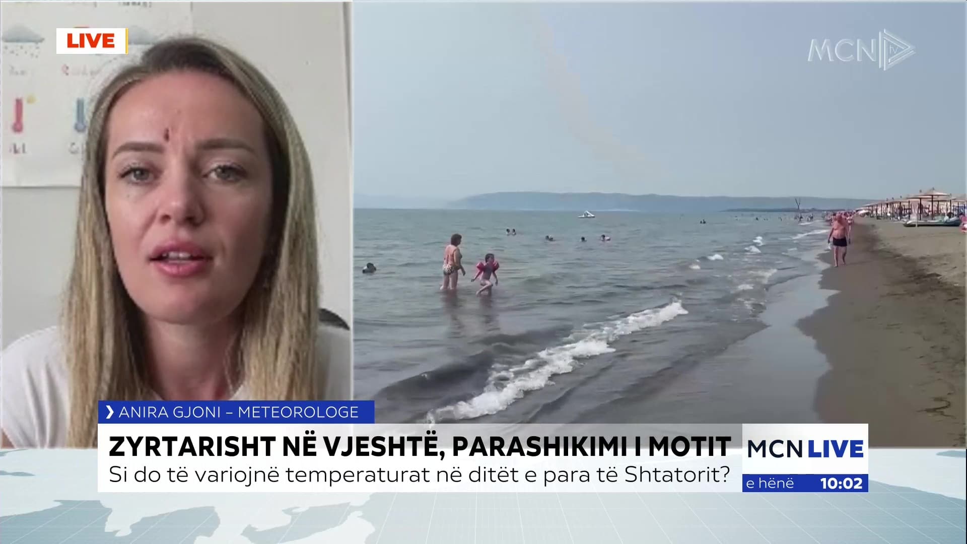 Meteorologia Gjoni: Të mërkurën rikthehen reshjet lokale. Java e dytë e shtatorit sjell ngritje temperaturash deri në 35°C (VIDEO)