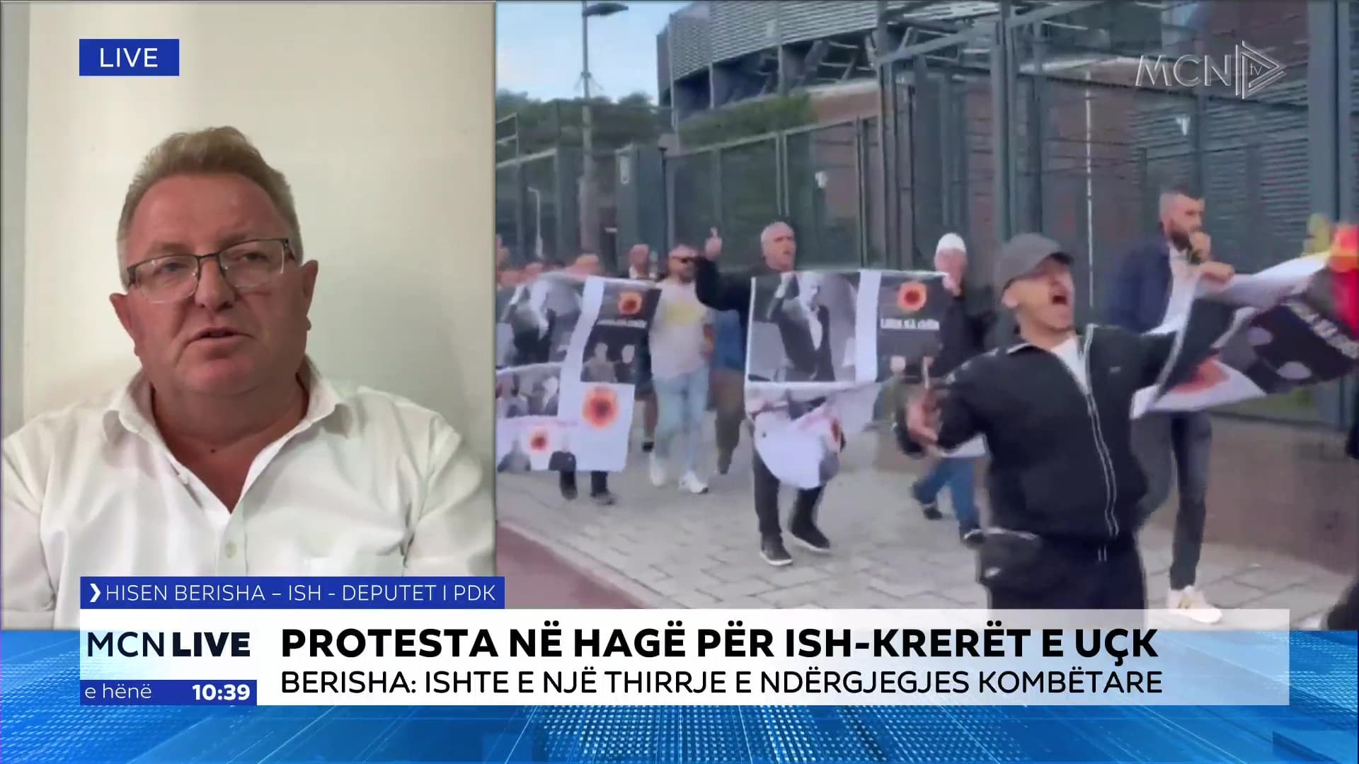 Protesta në Hagë për ish-krerët e UÇK-së/ Berisha: Thirrje për ndërgjegjësim kombëtar. Procesi gjyqësor, një "njollë" e errët në drejtësinë ndërkombëtare. (VIDEO)