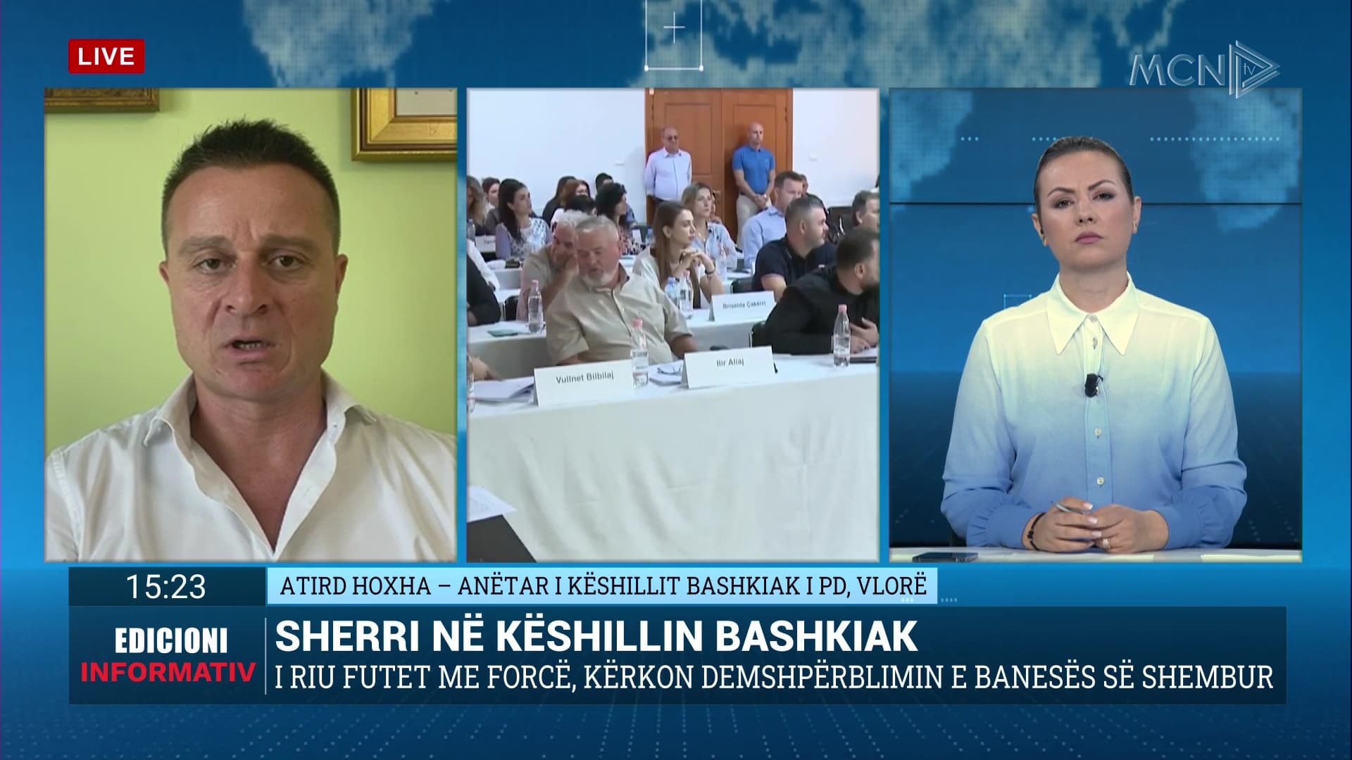 Incidenti në Këshillin Bashkiak të Vlorës/ Hoxha: Të rinjtë nuk kanë marrë zgjidhje tek administrata për shpronësimin e shtëpisë së tyre
