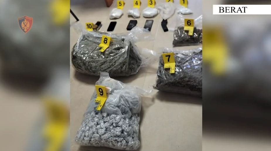 Me kokainë dhe kanabis, arrestohet një person në Berat 