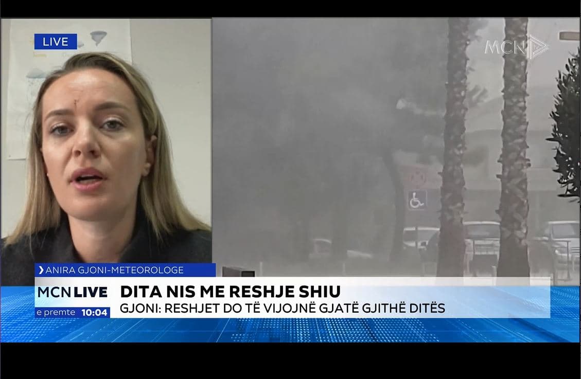   Meteorologia Gjoni: Sot dhe nesër reshje shiu, të dielën ndërpriten, temperaturat në rënie me 2°C (VIDEO)