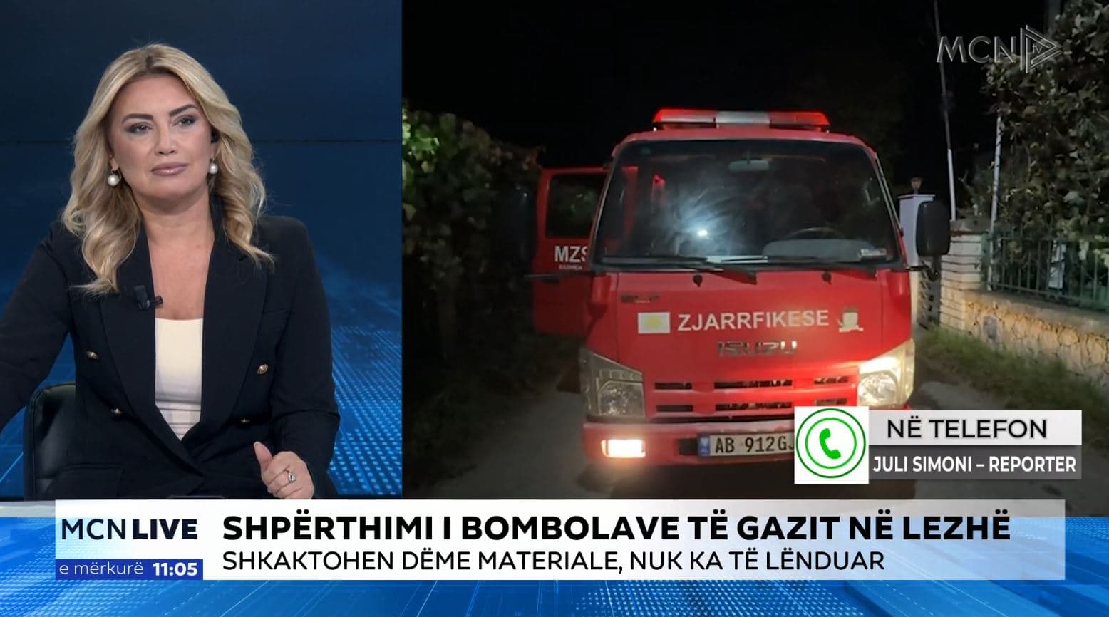 Shpërthimi i bombolave të gazit në Lezhë/ Dëme të mëdha materiale, nuk ka persona të lënduar (VIDEO)