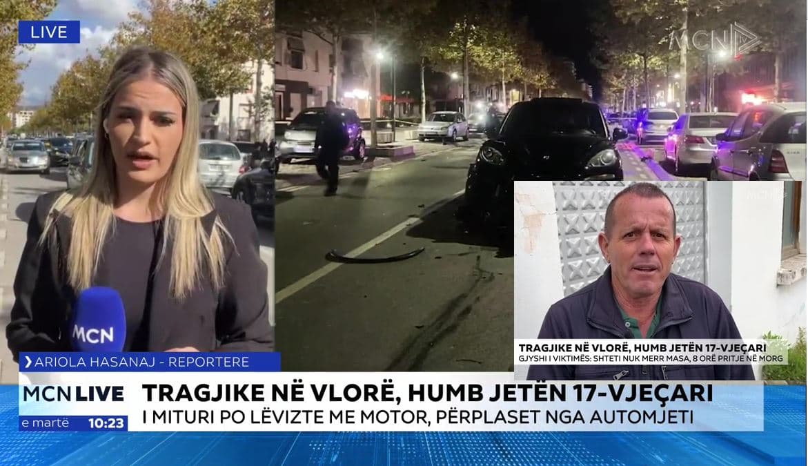  17-vjeçari në Vlorë përplaset për vdekje nga makina me 200 km/orë/ Familjarët: Pritëm 8 orë për të marrë trupin nga morgu (VIDEO)