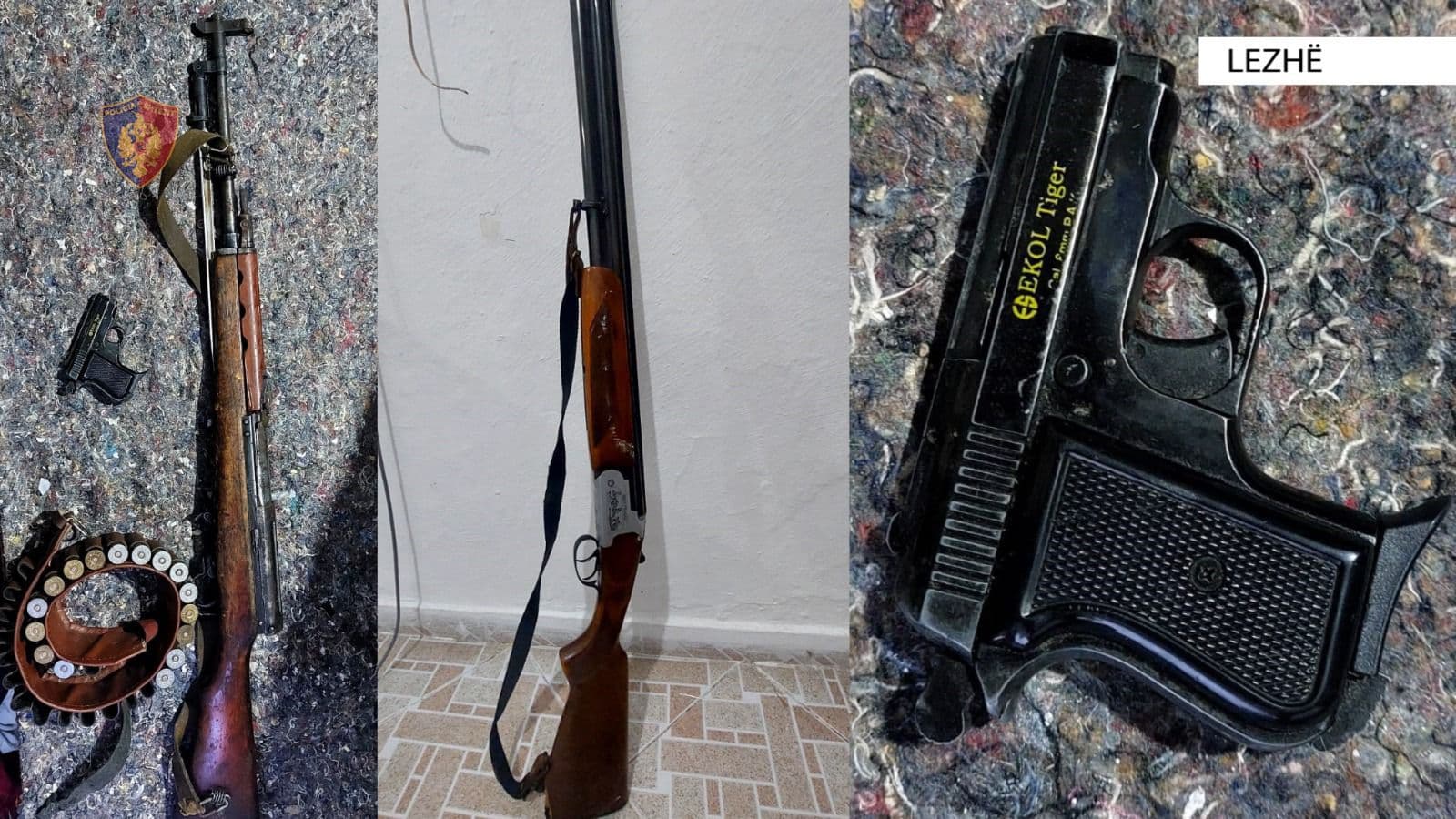 I sekuestrohet armë dhe municion luftarak, arrestohet 38-vjeçari në Lezhë