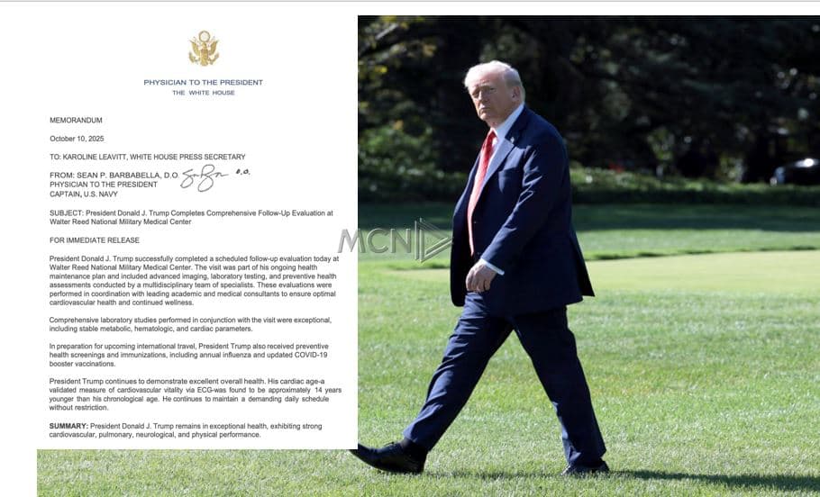 Trump kalon me sukses kontrollin mjekësor në Walter Reed