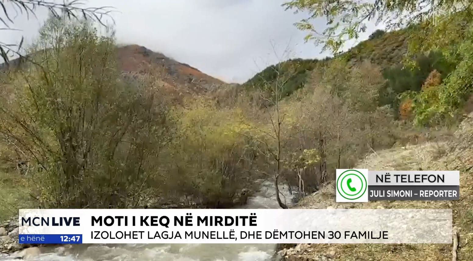 Moti i keq/ Izolohet lagjja Munellë në Mirditë, preken 30 familje të zonës 