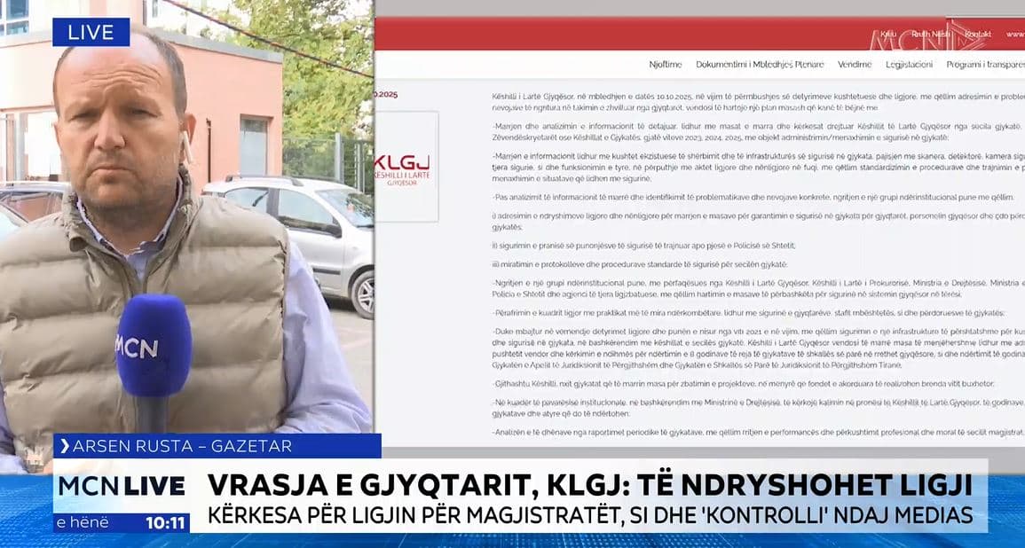 Vrasja e gjyqtarit/ KLGJ kërkesa për ligjin e magjistratëve dhe “kontroll” ndaj medias e rrjeteve sociale (VIDEO)
