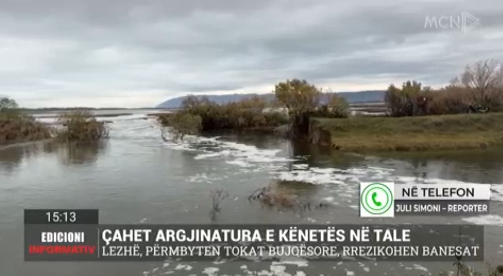 Çahet argjinatura e kënetës në Tale, përmbyten qindra hektarë tokë bujqësore
