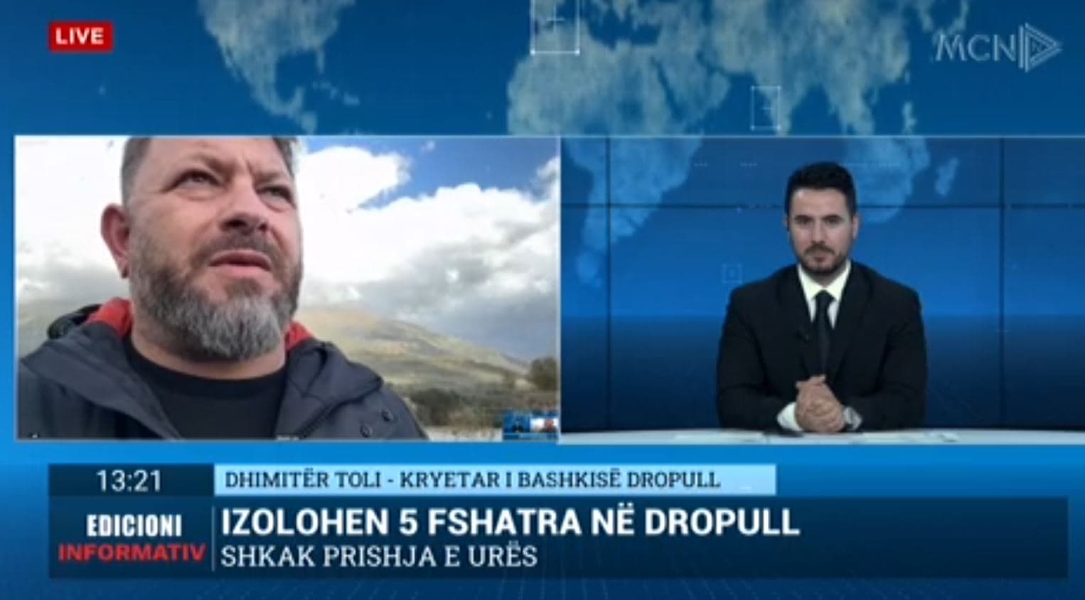 Moti i keq në Dropull/ Toli: Dëmtimi i urës së Glinës ka izoluar 5 fshatra, po marrim masa për të hapur rrugë tjetër (VIDEO)