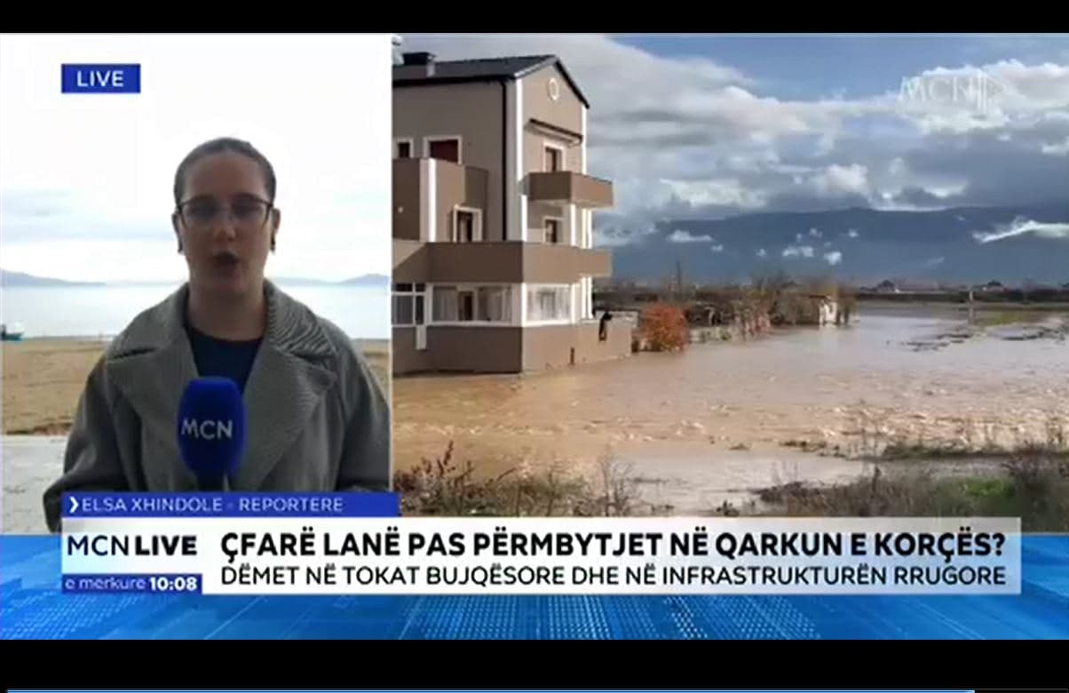 Pasojat e përmbytjes në qarkun e Korçës/ Xhindole: Po verifikohen dëmet, po punohet për normalizimin e situatës (VIDEO)
