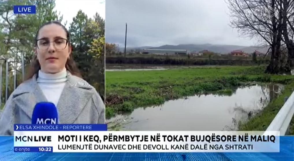 Moti i keq/ Dy lumenj dolën nga shtrati në Maliq, 15 hektarë tokë e përmbytur (VIDEO)