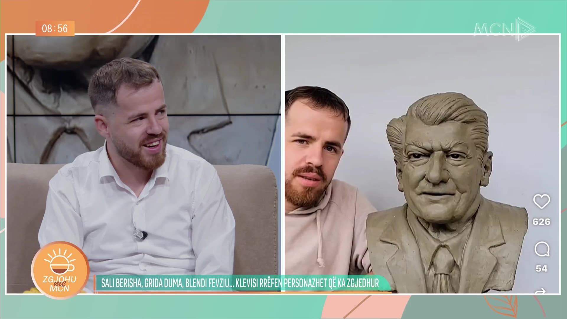 Cikli me skulptura VIP/ Klevis Myrta rrëfen idenë dhe krijimtarinë me figurat e politikës dhe artit