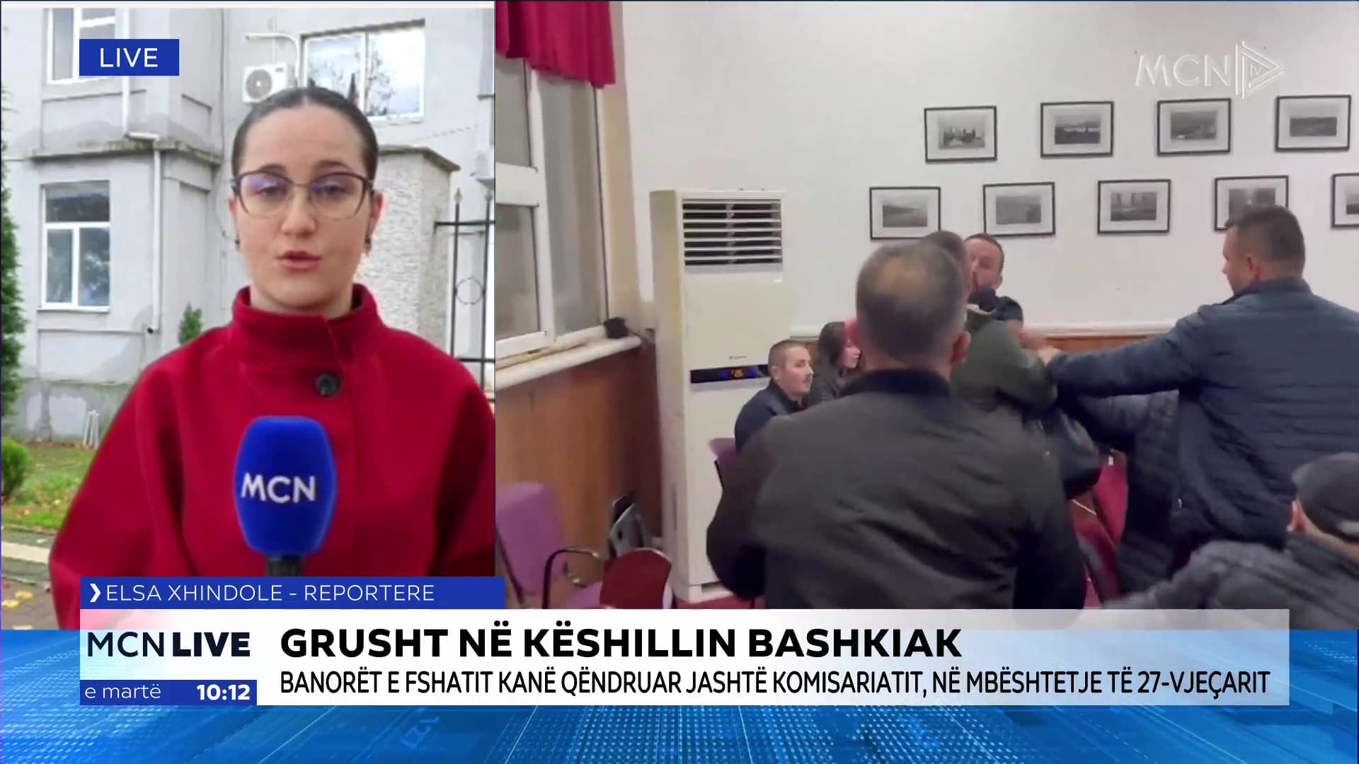 Grusht në Këshillin Bashkiak të Pogradecit/ Xhindole: Arrestimi i 27-vjeçarit pas debatit për pronat që kundërshtoheshin nga qytetarët (VIDEO)