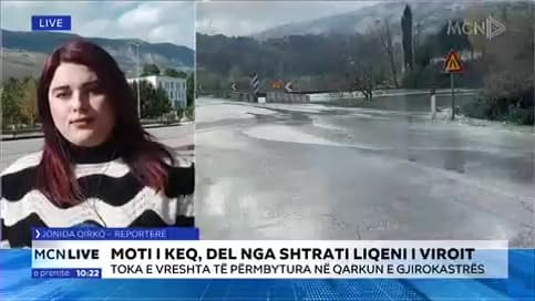 Del nga shtrati liqeni i Viroit/ Qirko: Përmbytet aksi Gjirokastër-Tepelenë, asnjë strukturë policore për drejtimin e trafikut (VIDEO)