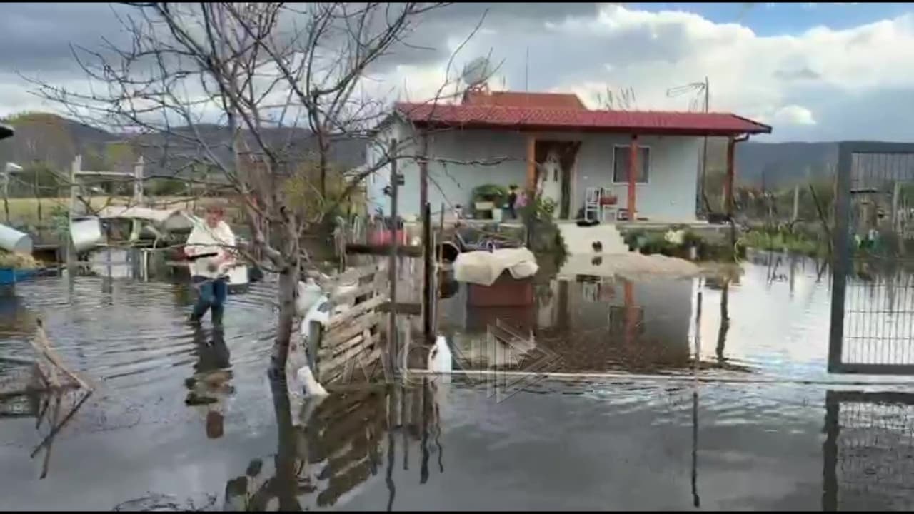 Banesat e përmbytura në bregun e Matës në Lezhë, banorët të izoluar nga uji (VIDEO)