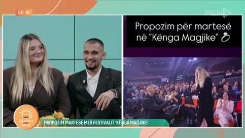 Propozim martese mes festivalit “Kënga Magjike”/ Fabiani dhe Arjola rrëfejnë emocionet