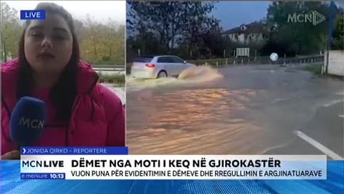 Dëmet nga moti i keq në Gjirokastër/ Qirko: Vijojnë problemet në disa akse rrugore (VIDEO)