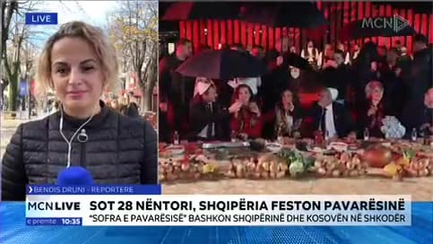 “Sofra e Pavarësisë” bashkon Shqipërinë dhe Kosovën në Shkodër/ Druni: 150 drone krijuan në qiell figurën e Ismail Qemalit