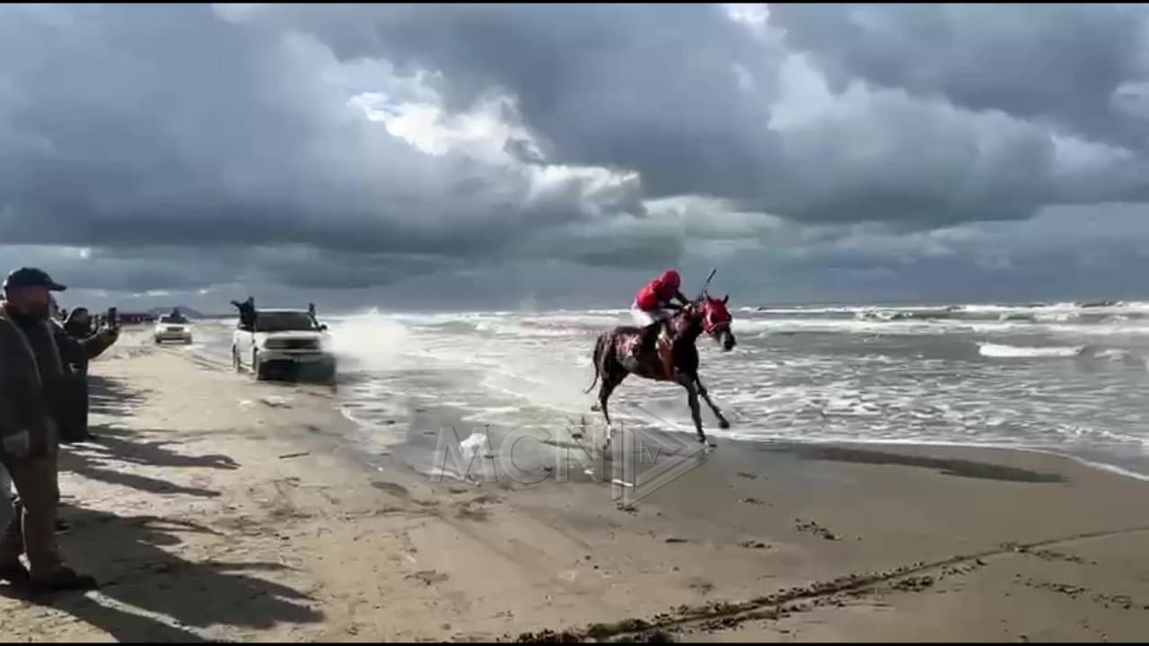 Bregdeti i Darëzezës kthehet në pistë, zhvillohet gara me kuaj (VIDEO)