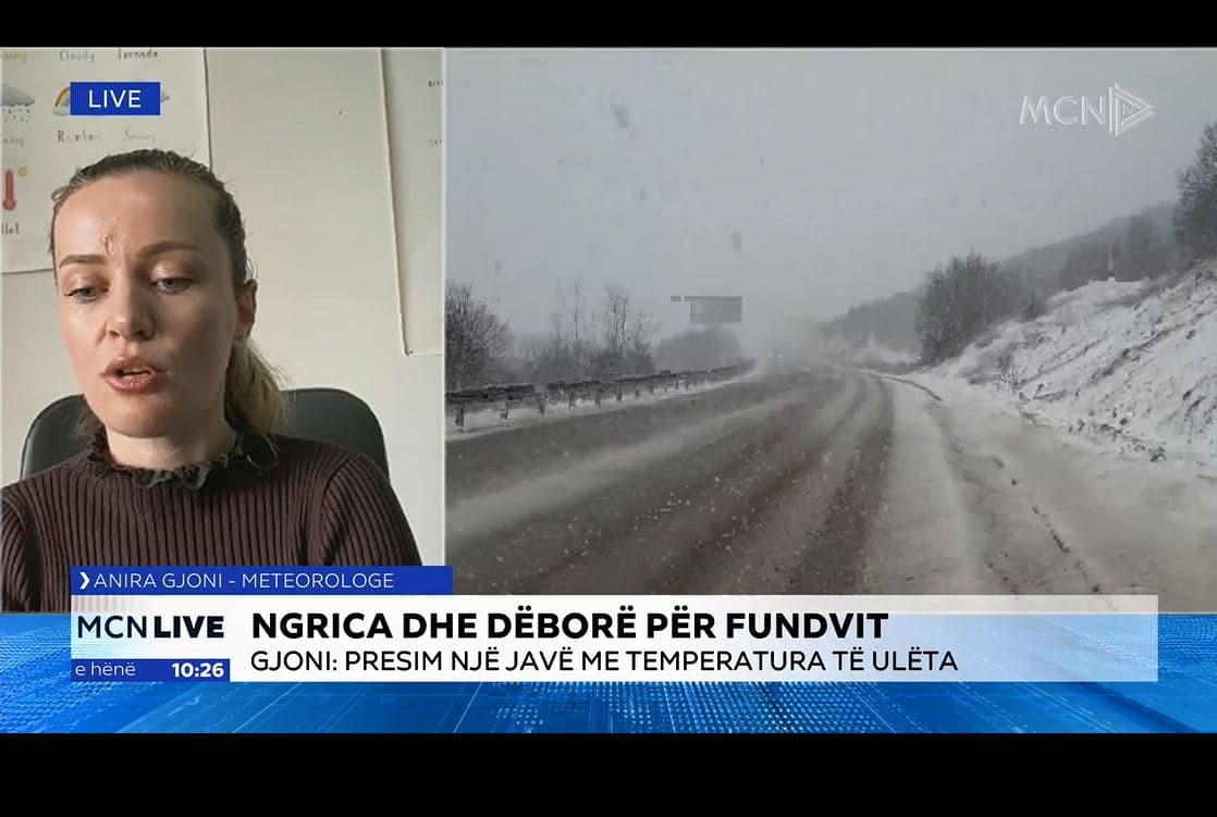 Moti në fundvit/ Gjoni: Javë e ftohtë me temperatura të ulëta deri në -3°C (VIDEO)