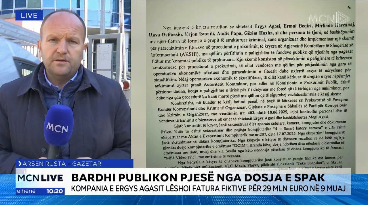 Zbulohen pjesë nga dosja e AKSHI-t, kompania e Agasit lëshoi fatura fiktive në vlerën 29 milionë euro (VIDEO)