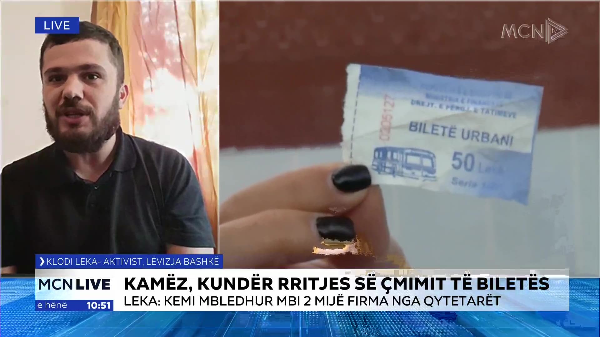 Kundër rritjes së çmimit të biletës në Kamëz/ Leka: Peticionin me 2 mijë firma do ta dorëzojmë në bashki, protestat do të vazhdojnë (VIDEO)