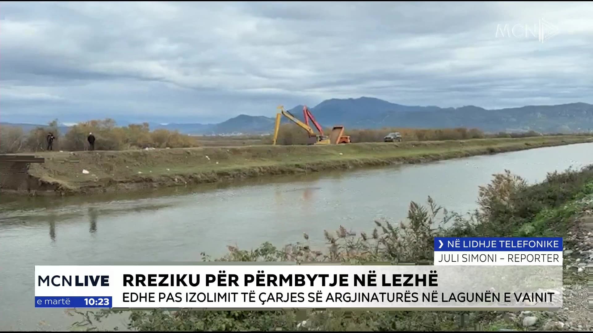 Izolohet çarja e argjinaturës së lagunës së Vainit/ Simoni: Rreziku për përmbytje mbetet prezent, policia nis hetimet (VIDEO)