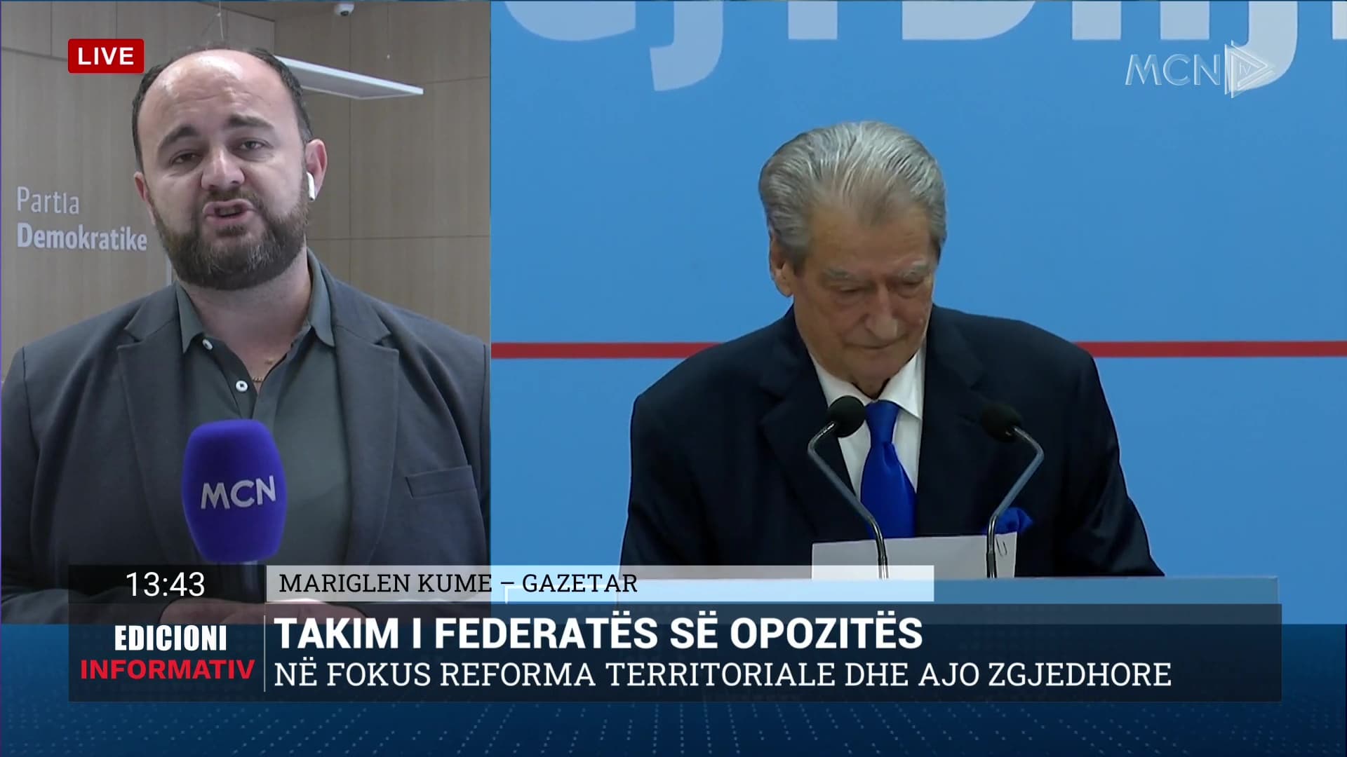 Takimi i federatës së opozitës, në fokus reforma territoriale dhe zgjedhore/ Aleatët kritika për mostransparencë nga PD (VIDEO)
