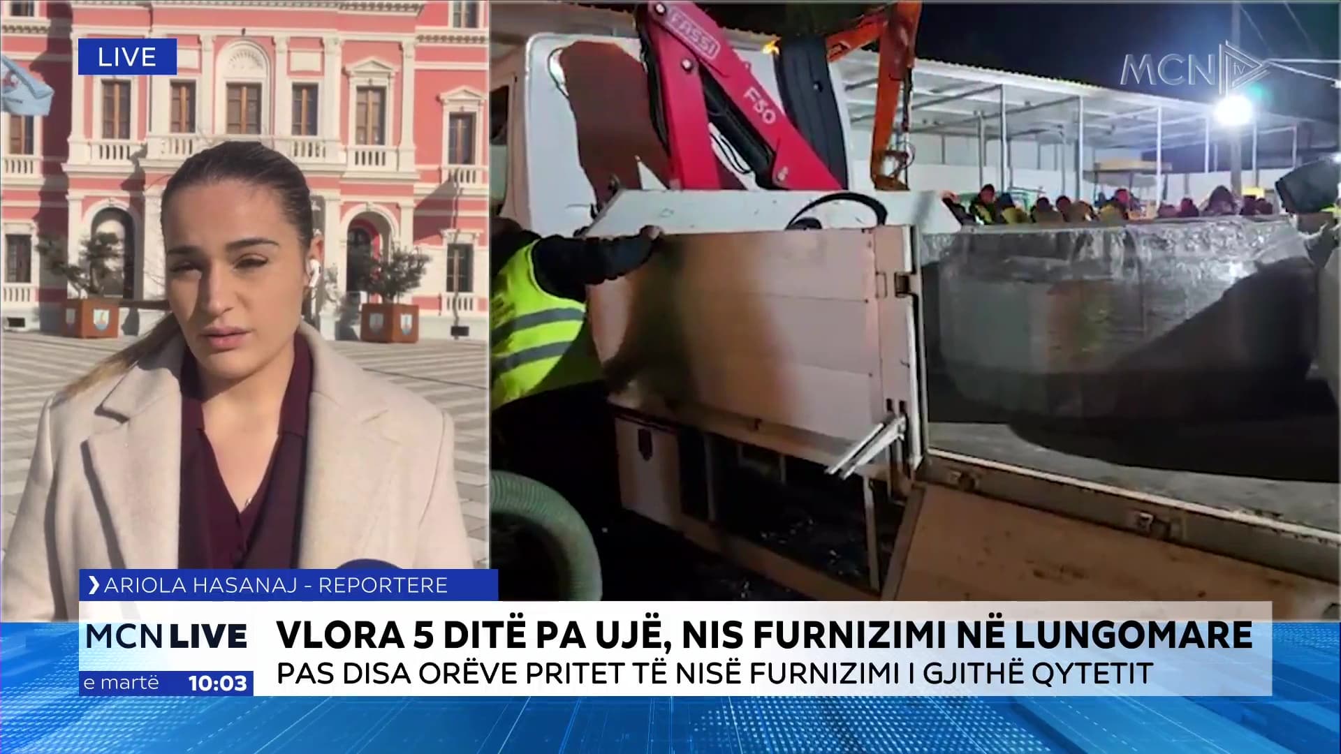Vlora 5 ditë pa ujë, nis furnizimi/ Hasani: Furnizimi nuk po realizohet me kapacitet të plotë, po testohet pajisja e re (VIDEO)