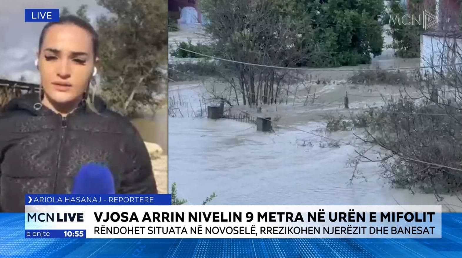 Rëndohet situata në Novoselë, përmbyten banesat (VIDEO)