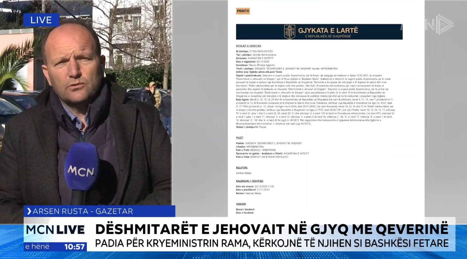 "Dëshmitarët e Jehovait" në gjyq me qeverinë: Na njihni si bashkësi fetare! (VIDEO)