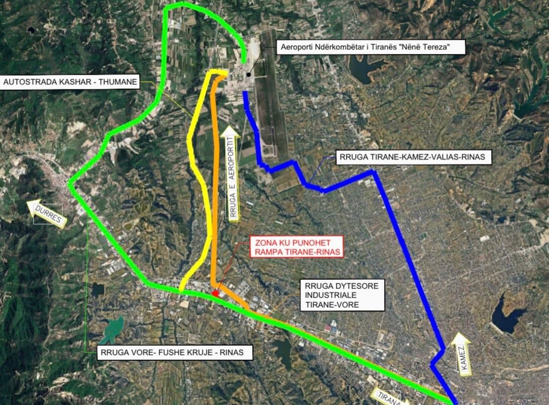 Punime për mbikalimin e Qafë Kasharit, bllokohet qarkullimi në drejtimin Tiranë-Rinas