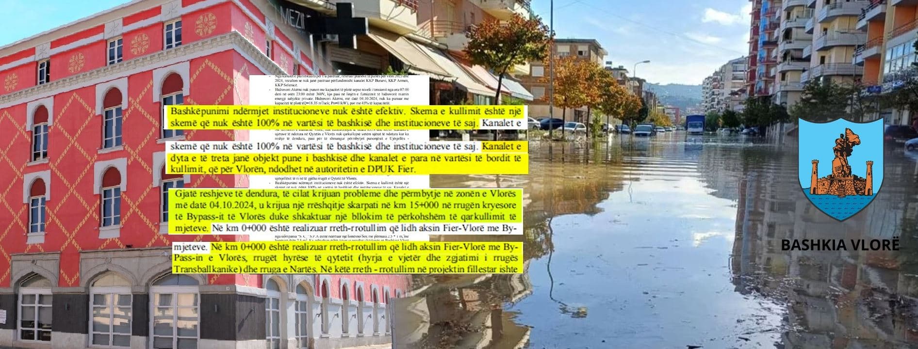 Përse u përmbyt Vlora në 2024? Tombino e shkarkimit jashtë funksionit, kanalet 30 vite pa pastruar (VIDEO)