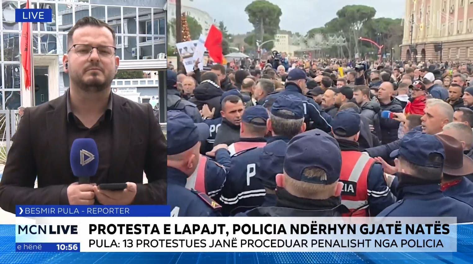 Përplasjet para Kryeministrisë/ 4 të arrestuar dhe 9 të proceduar nga “Shqipëria Bëhet”, një polic thyen këmbën (VIDEO)