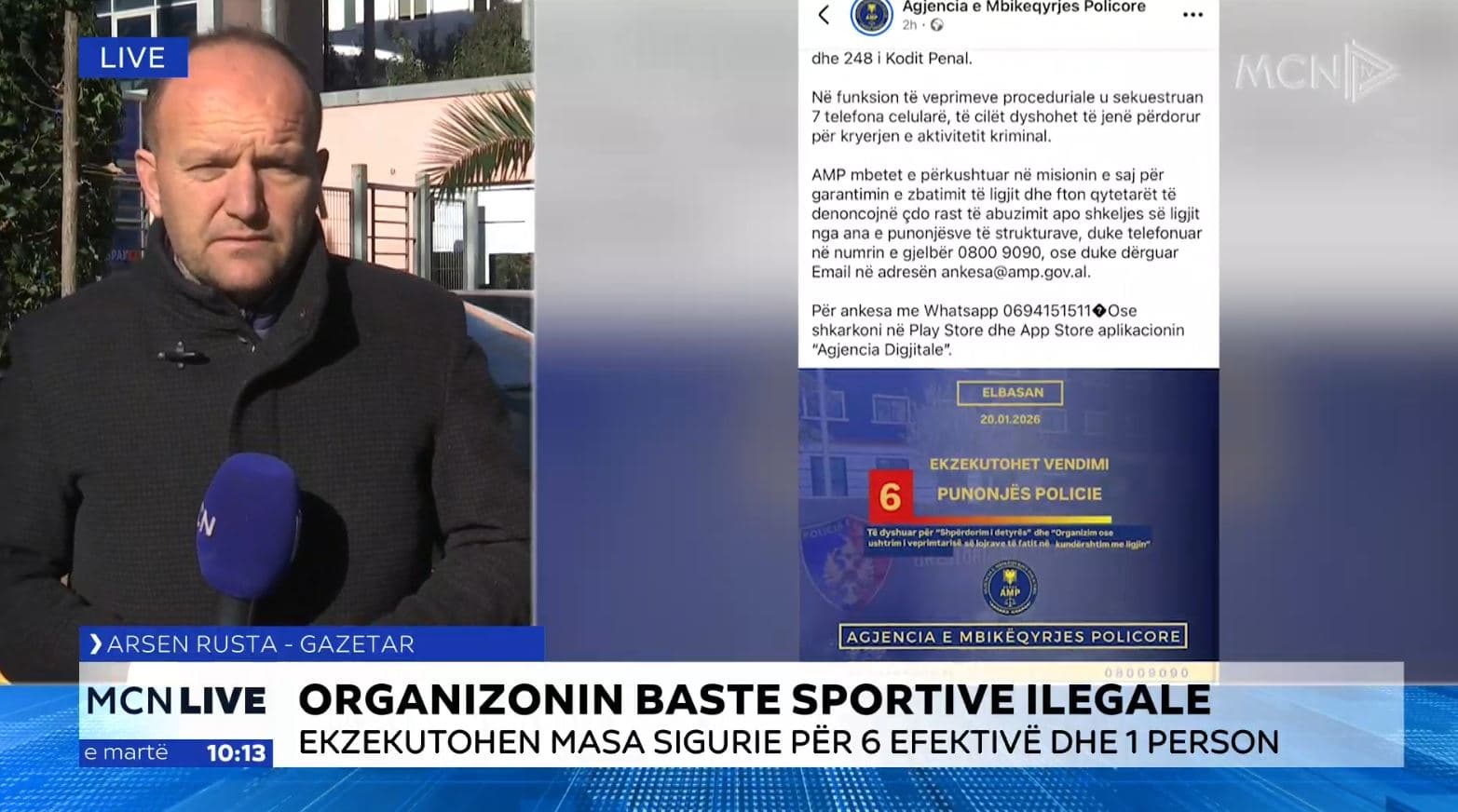 6 punonjës policie të përfshirë në baste ilegale sportive/ Rusta: Mes tyre një efektiv i RENEA-s (VIDEO)