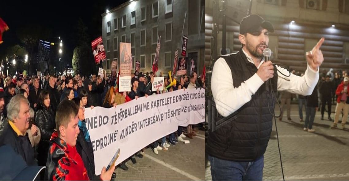 Lapaj protestë para Kryeministrisë: Kjo qeveri e çoi Shqipërinë drejt një shkatërrimi të madh, duhet ta presim nga rrënjët