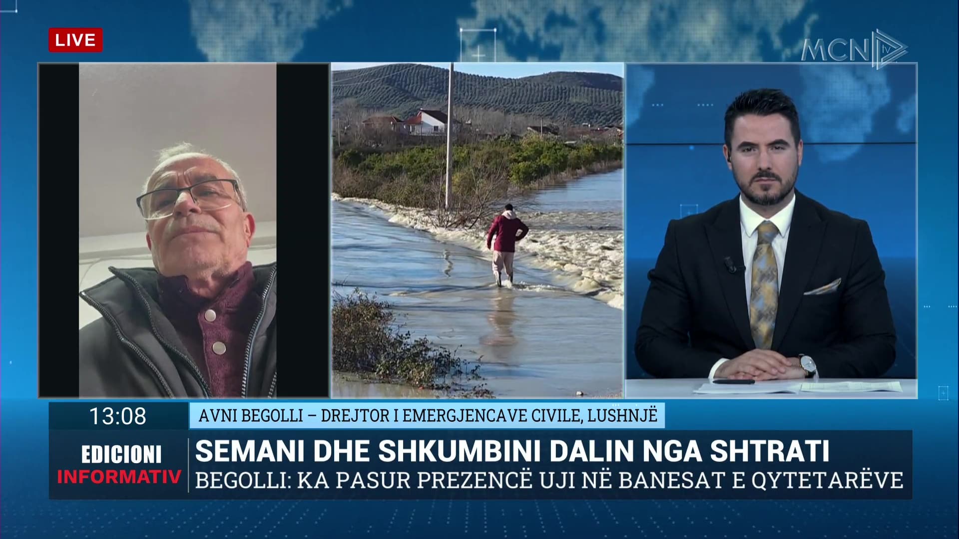 Semani dhe Shkumbini dalin nga shtrati/ Begolli: Më të rrezikuara fshatrat e Dushkut dhe Murriz Kozarës, ujë në banesa