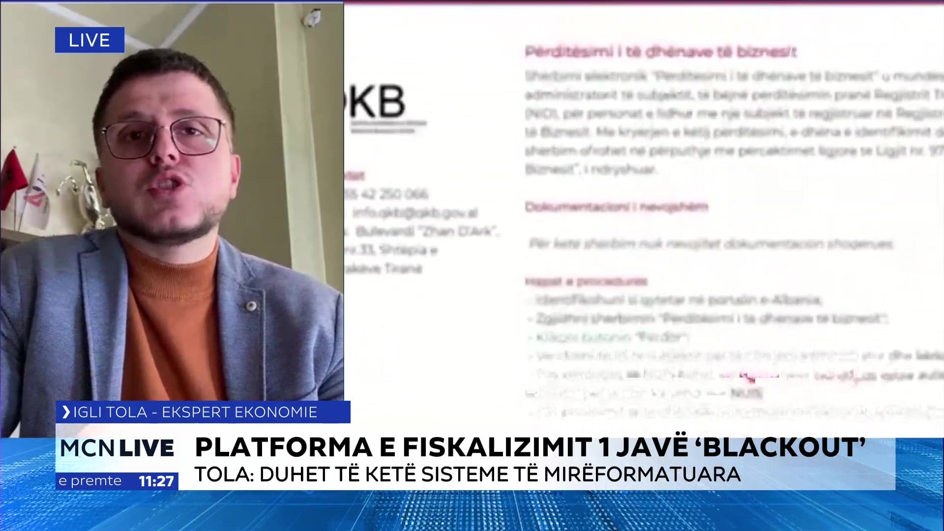 Platforma e fiskalizimit një javë “blackout”/ Tola: Kostoja më e lartë nuk është ndërtimi i sistemit, por mirëmbajtja që mungon (VIDEO)